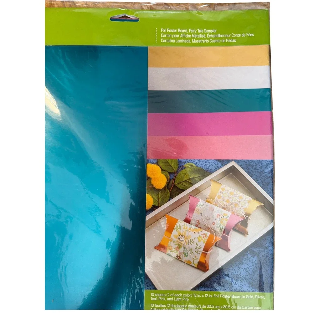 Cricut Foil Poster Board 12x12 Fairy Tale Sampler 10ct Multicolor 2018